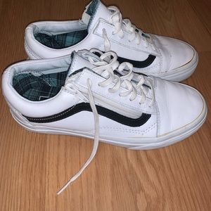 White leather vans